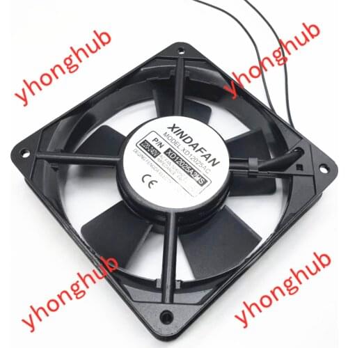 XINDAFAN XD12025AC AC 240V 0.08A 120x120x25mm 2-Wire Server Square Fan