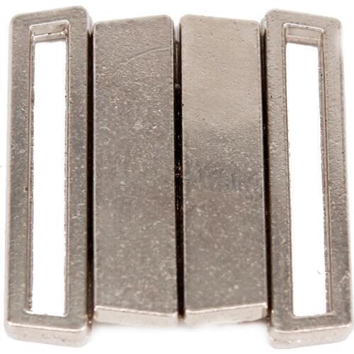 10set Metal Clasp Tape Closure Closure Waist Extender Hooks & Eyes Clasps Sliver Tone Sewing for Garment Bra Swimsuit