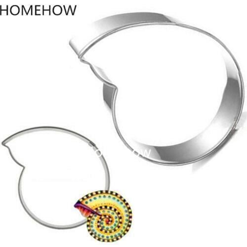 1PC/Lot Stainless Steel Conch Cookie Cutter Marine Organism Series Whelk Conch Shape Cupcake Cake Fondant Cuter Kitchen Stencils