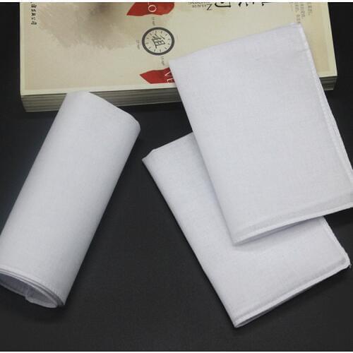 10Pcs Handkerchief Cotton Hanky Mens Business Pocket Square Towel 29*29CM Wedding Hankies