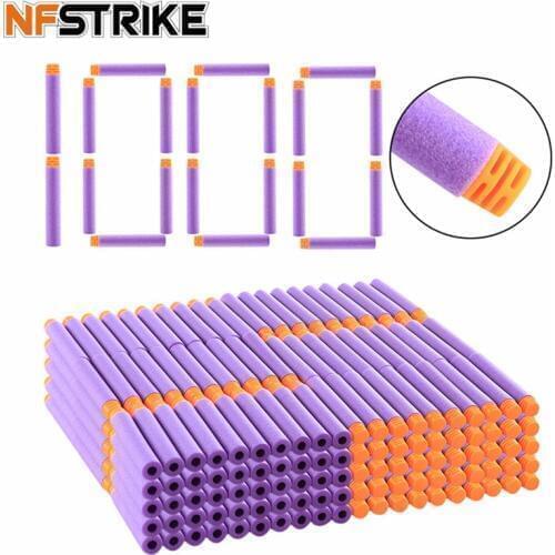 1000Pcs 7.2cm Universal High Buffered Soft Bullet Darts Flat Head Soft Toy Gun Darts For Nerf Elite Series Blasters