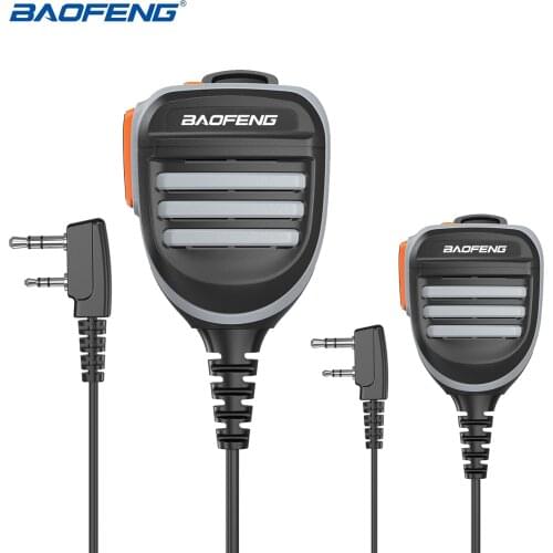 2pcs Baofeng Handheld 2PIN Speaker MIC for Baofeng UV-5R BF-888S UV-S9 BF-F11 UV-S9PLUS Two Way Radio Walkie Talkie UV 5R