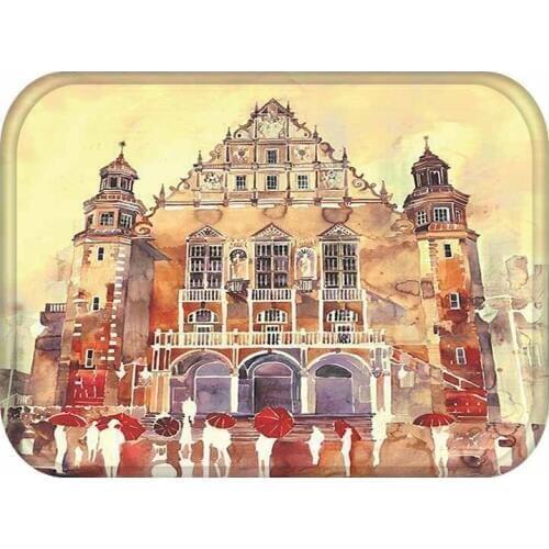 40x60cm Cute Diy Print Floor Mat Bathroom Ground Mat Slip Door Bath Pad Rug Living Room Kitchen Carpet Home Decor Vintage Draw