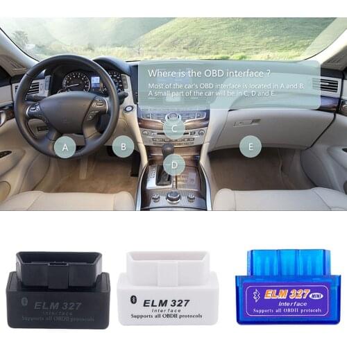 OBD2 Car Scanner Diagnostic Tool For Peugeot Kia Ford Honda V2.1 ELM327 Interface Bluetooth OBDII Scanner Car Diagnostic Tools