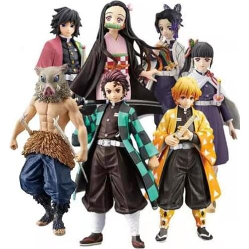 Anime Demon Kamado Tanjirou Slayer Kimetsu no Yaiba figure Action Figure Agatsuma Zenitsu Nezuko Warrior PVC Model for kids Toys