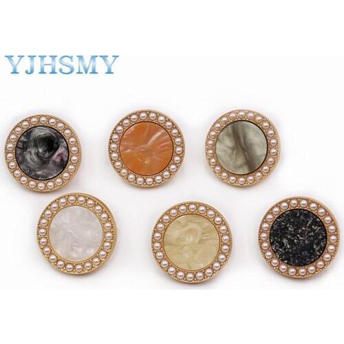 Good Quality Metal Bead Button Clothes Sweater Coat Decoration Suit Flat Accessories DIY Clothing 6Pcs/Lot X-042