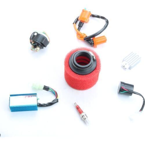 Performance Coil AC CDI & Modified 38mm Air Filter & Relay & Regulator & Flasher & Spark Plug 139QMB GY6 50cc Scooter