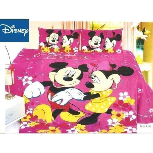 Disney Mickey and Minnie mouse bedding set for children bed decor single size quilt covers twin bedspread 2-4 pcs free shipping