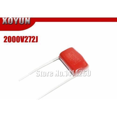 10PCS CBB 2000V272J 2000V2700PF 272J 2000V 2.7NF Pitch 15mm CBB Polypropylene Film Capacitor