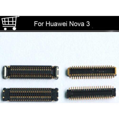 2pcs FPC connector For Huawei Nova 3 USB Charging Port on Flex cable On motherboard mainboard For Huawei Nova3 Parts