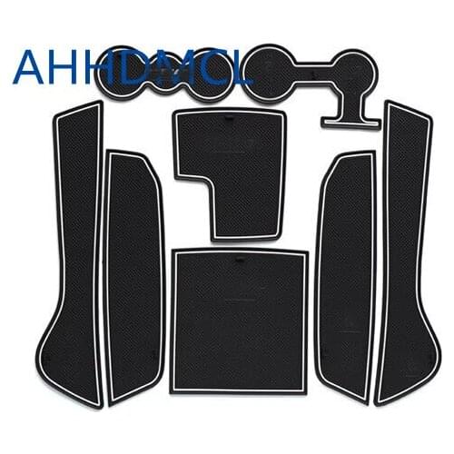 Car Door Groove Mat Gate Slot Cup Armrest Storage Pad Mat For Passat 2016 2017
