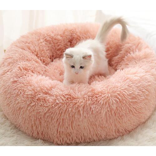 Dog Bed Round Washable Sleeping Bag Lounger Cat House Winter Warm Sofa Pet House Velvet Mats