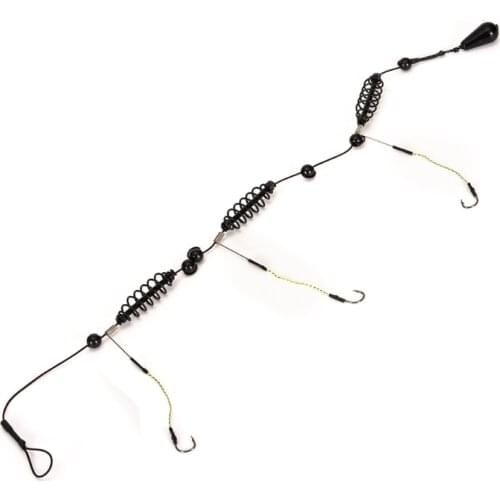 M89D Fishing Hook Artificial Lure Bait Cage Set Fishing Feeder Baitholder Peche Catfish Jigs Carp Fishing Tackle