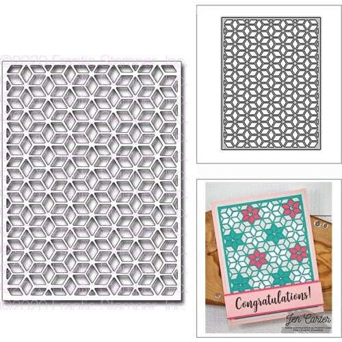 New Layered Diamonds Background Plate Craft Embossing Mold 2021 Metal Cutting Dies for Decorative Scrapbooking Album Card Making