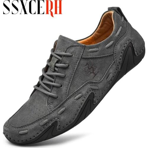 Men Shoes Suede Leather Casual Shoes From Italian Luxury Brand Driving Shoes Moccasins Big Size 48 47 Outdoor Flats Krasovki Man