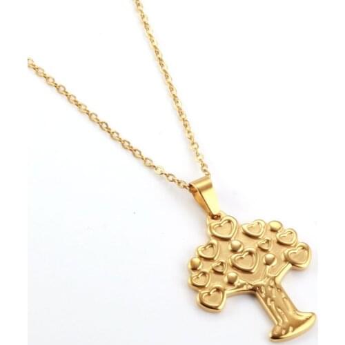 OUFEI Christmas Tree Necklace Women Jewelry Accessories Stainless Steel Jewelry Woman Necklaces & Pendants Free Shipping