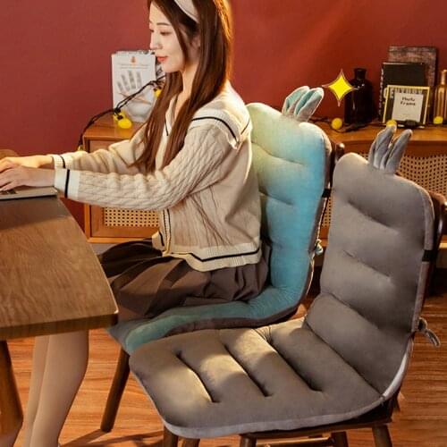 Plush Chair Cushion Thicken Chair Seat Back Cushion Soft Backrest Pillow Lumbar Pillow Cojines Para Sillas De Comedor