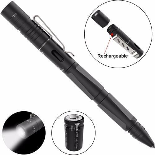 WUBEN TP10L-LG Pen Light Portable LED Flashlight Multifunctional Tactical Lantern USB Rechargeable CREE Self-defense Camping