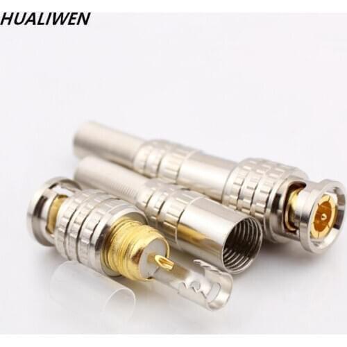 Gold-plated connectors 75-5 American Free welding head BNC Q9 pure copper Free welding adapter