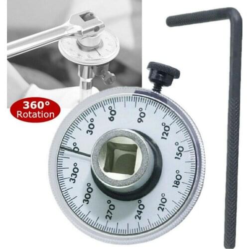 360° 1/2 Inch Angle Torque Gauge Torque Auto Measuring Instrument Adjustable Drive Torque Angle Gauge Hand Tools