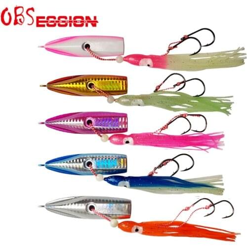 OBSESSION 80g 100g 120g 150g 180g 200g Slow Sinking Inchiku Jig Lure Bottomship Fishing With Soft Squid Rubber Skirts Hook Bait