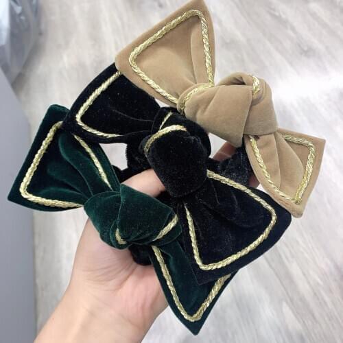Velvet Bow Hair Ties Japanese Super Immortal Bows Hairband Women Luxury Hair Ropes Retro French Elegant Style Hair Accessories
