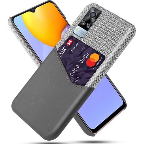 Luxury Cloth Leather Phone Cases For VIVO Y31 2021 Case V2036 Card Slot Protect Back Cover For vivo Y31 Y 31 vivoY31 2021 6.58"