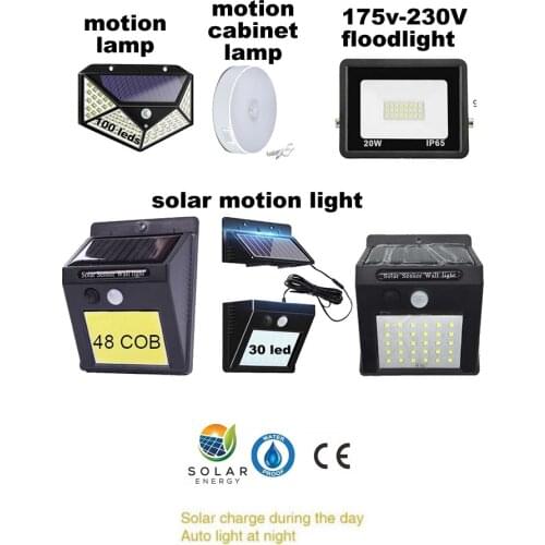 LED Solar Light Lamp Outdoor PIR Motion Sensor Solar Power Panel Garden Light Night Security Street Yard Path Wall Lamp indoor h
