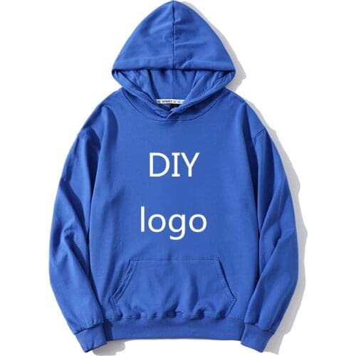 Sweatshirt men DIY LOGO Spring Autumn Men Printed Unisex size Artwork Photo Men Womens Casual Street Wear Male Sweatshirt Tops