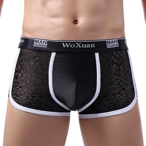 Men Boxer Underwear Cueca Masculina Boxers Lace Breathable Soft Underpants Calzoncillo Men Boxer Shorts Male Panties
