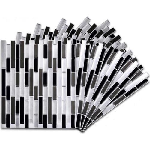 Vintage Brick Stripes 3D Panel Wall Stickers Dwaterproof Water Foam Border Decals Living Room Bedroom Decor Home Wood Wallpapers