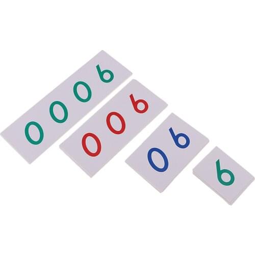 1-9000 Number Cards Paper for Montessori Early Learning Developing Toy Gift