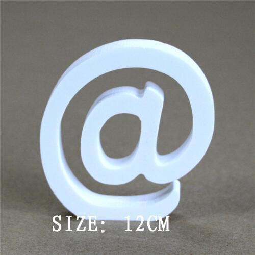 12cm free standing artificial Wood Wooden White Letters Alphabet used for Home Birthday Decoration Wedding Decoration Gift