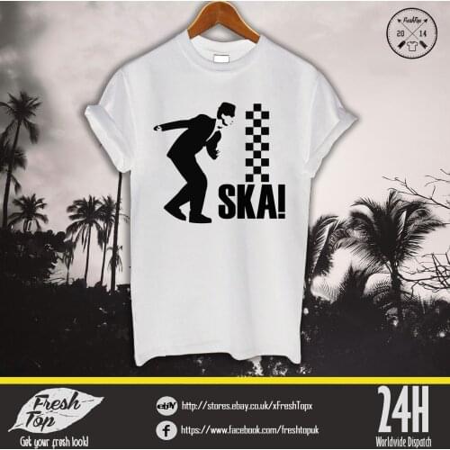 2 Tone SKA T Shirt Two Tone Records Northern Soul Trojan Band Target Rude Boy