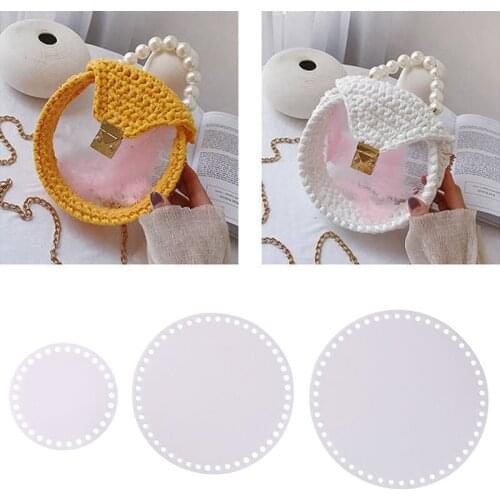 2pcs/set 10cm-12-15-18-20-cm Round Shape Clear Acrylic Base Mould For Knit Bag Findings--size Option