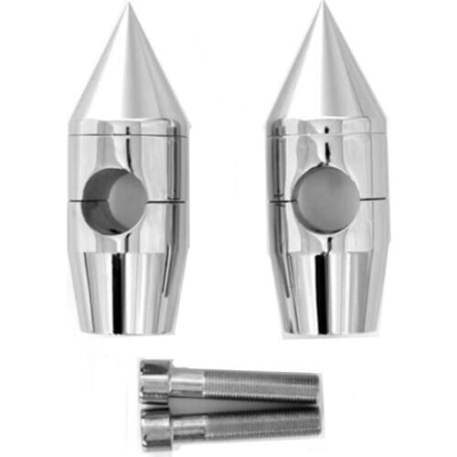 2x Universal Aluminum Spike Billet 1" 25mm Handlebar Risers Custom 2" Rise Dirt bike Cruiser Chopper motorcycle