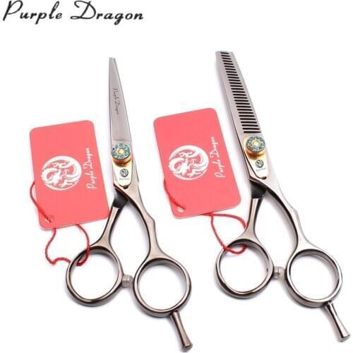 5.5" Stainless Black Color Grooming Dog Straight Scissors Thinning Shears Professional Pet Scissors Animal Shears Add Bag Z1020