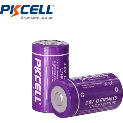 500PC x 34615 ER34615 3.6V Lithium battery D Size LiSOCl2 Non-rechargeable Battery 19000mah for intelligent water meter PKCELL