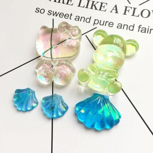 97QE 1 Set Shiny Color Aurora AB Effect Reflective Mirror Paper DIY Epoxy Resin Jewelry Fillings Resin Mold Jewelry DIY