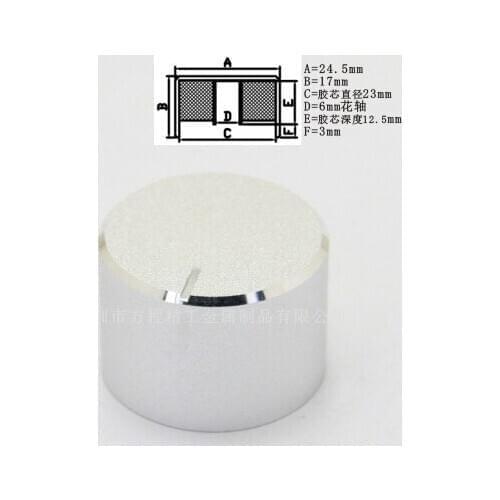 8pcs aluminum plastic cap knob potentiometer knob Plane blasting 24.5*17*6mm cap car knob switch Electric oven knob