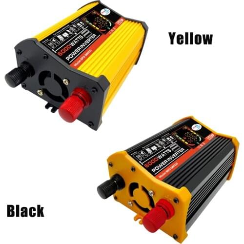 6000W Car Power Inverter Converter Adapter DC12V to AC 110/220V Voltage Transformer Dual USB LED Display Home Appliances New