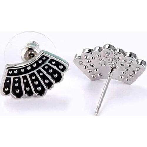 Dissent Stud Earrings Alloy Earring Ruth Bader Ginsburg Quote Stud