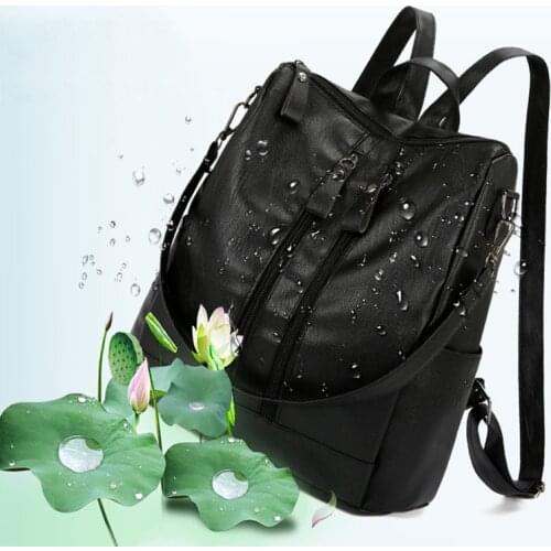 Designer Luxury Laptop Backpack Women Double Zipper Bag for Girls Black Red Stripe Ipad Fashion Vintage New #1