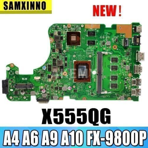 For Asus X555QG X555Q X555B X555BP K555B A555B K555Q Mainboard Motherboard ( A4 A6 A9 A10 FX-9800P ) CPU 4GB 8GB RAM
