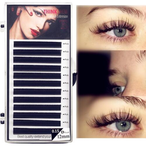 Individual Eyelash Extension High Quality Natural Lashes Thick Soft Individual Lashes False Mink Silk Eye lashes