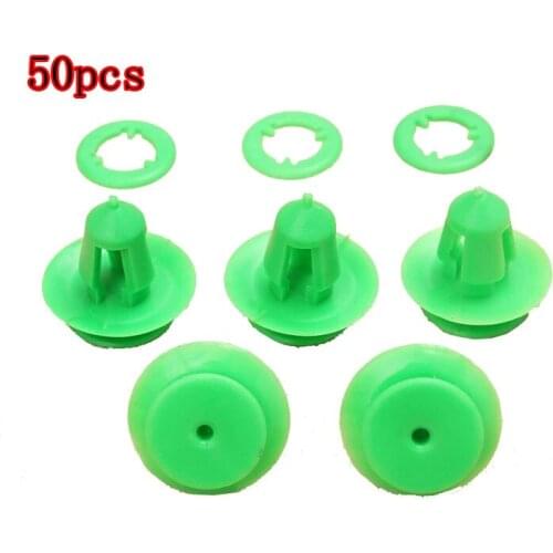 50pcs Car Door Card Trim Panel Clips Rear Tailgate Interior Green Auto Fasteners Accessories For Mercedes /Benz VITO VIANO W639