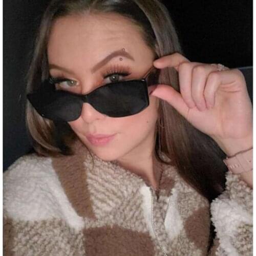 Fashion Candy Color Sunglasses For Women Square Frame Sun Glasses Vintage Color transparent Internet Celebrity Recommend Gafas