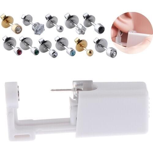 1 Units Disposable Safe Sterile Piercing Unit For Nose Studs Piercing Gun Tool Machine Kit Stud Earring Body Jewelry