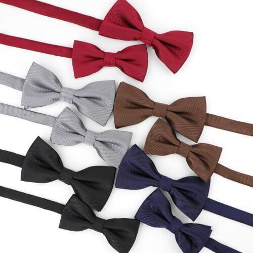 Solid Parent-Child Party Bowtie Set Design Cute Classic Baby Kid Butterfly Satin Mens Classical Fashion Bowties