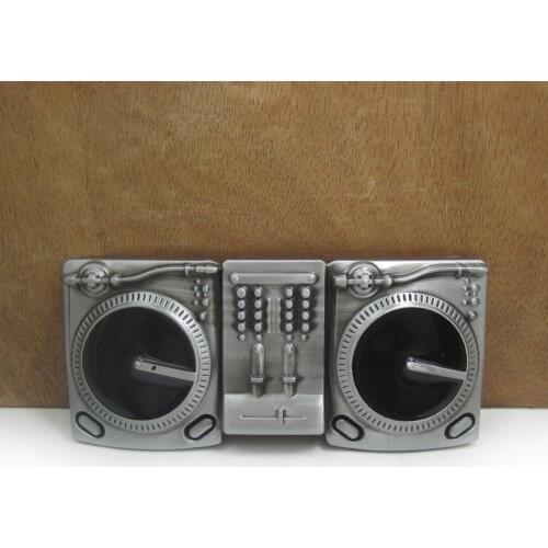 BuckleClub wholesale retro music player cowboy jeans gift belt buckle pewter finish FP-02820 for men 4cm width loop